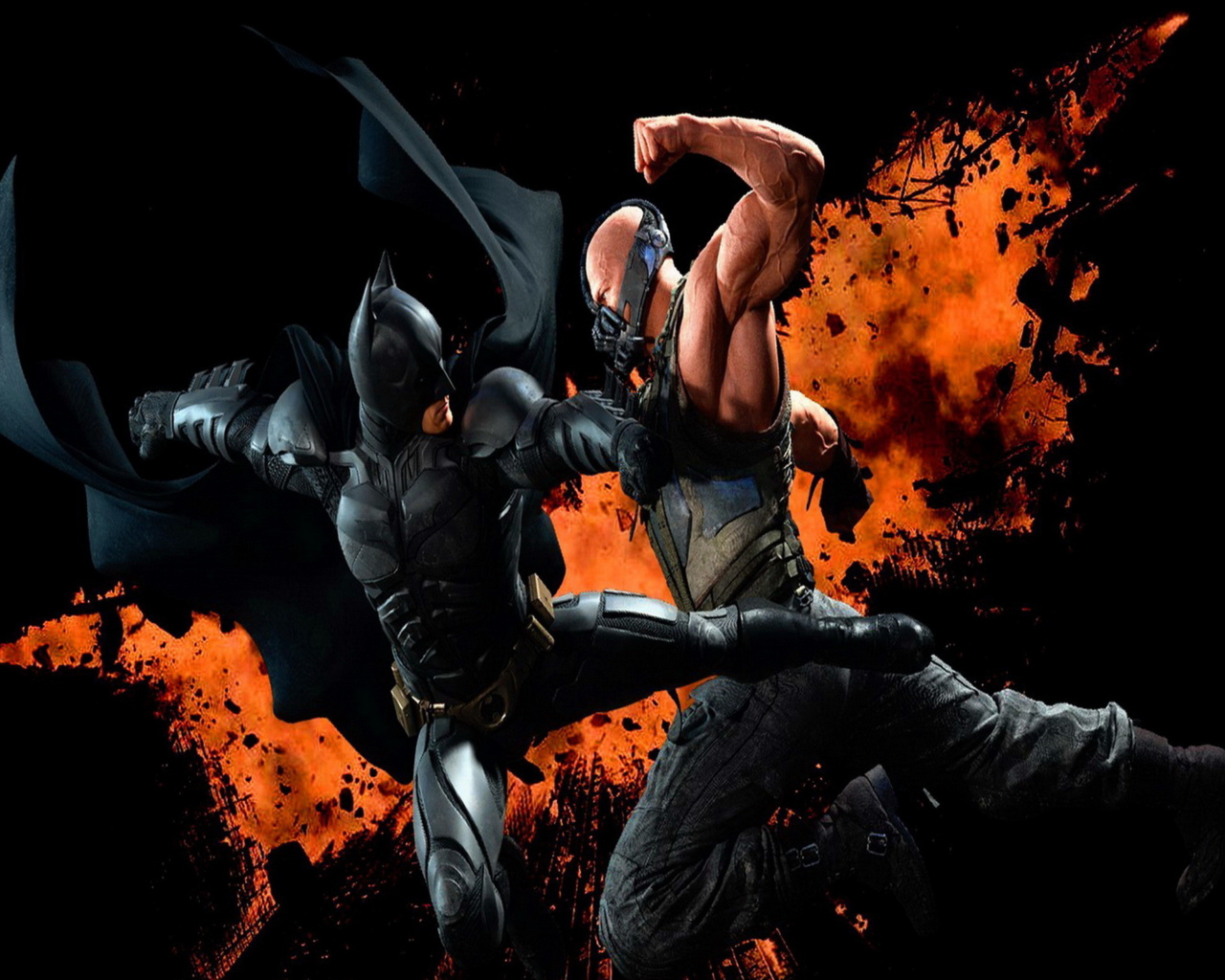 Das Batman VS Bane Wallpaper 1280x1024