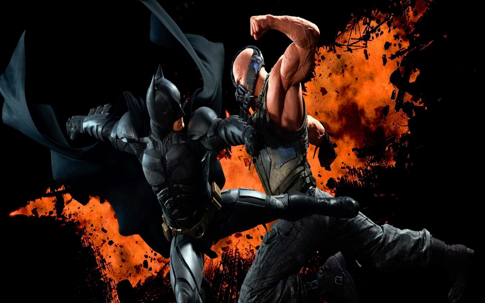 Batman VS Bane wallpaper 1680x1050