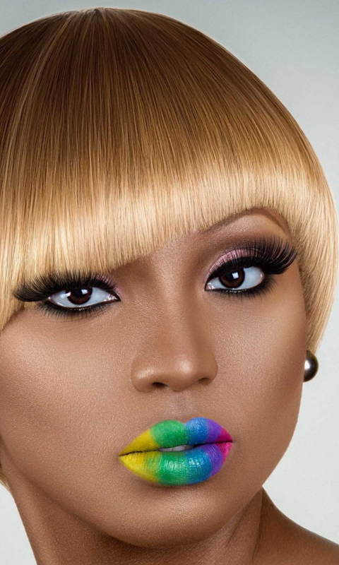 Das Rainbow Makeup Wallpaper 480x800