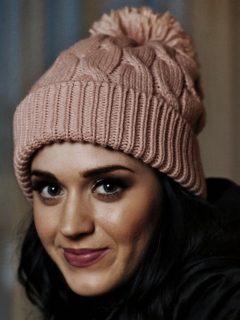 Fondo de pantalla Katy Perry Wearing Hat 240x320