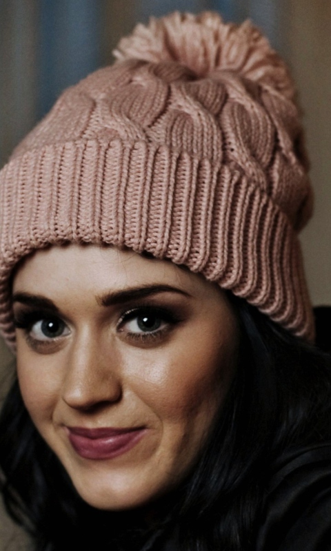 Fondo de pantalla Katy Perry Wearing Hat 480x800