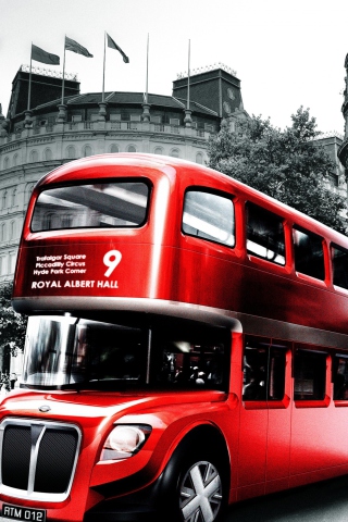 Retro Bus In London wallpaper 320x480