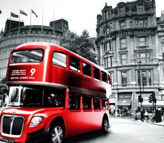 Retro Bus In London - Obrázkek zdarma pro 128x128