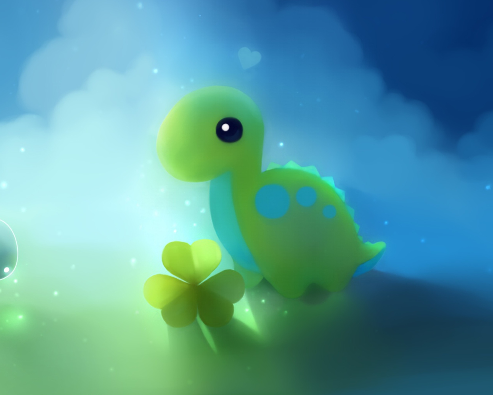 Screenshot №1 pro téma Cute Green Dino 1600x1280