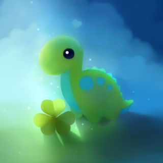 Cute Green Dino - Obrázkek zdarma pro iPad 3