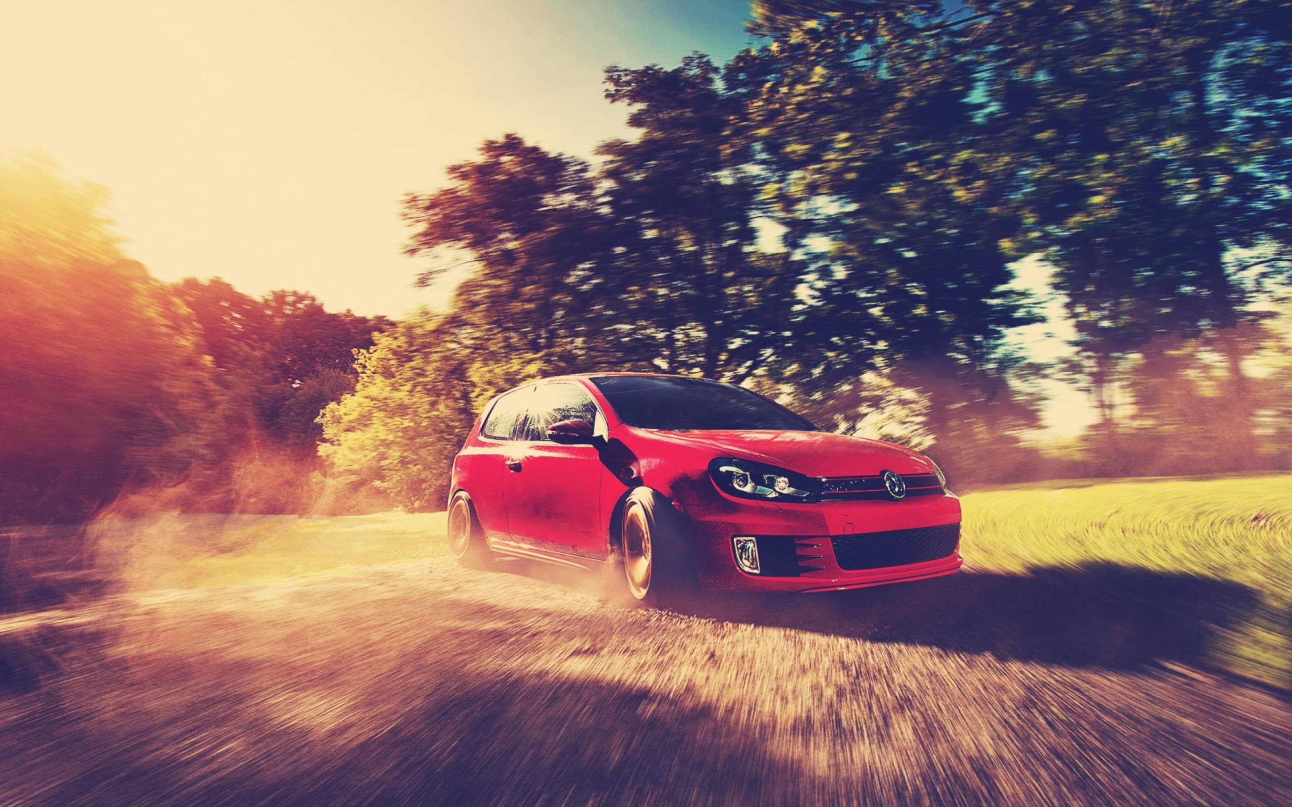 Sfondi Red Golf Gti Drift 2560x1600