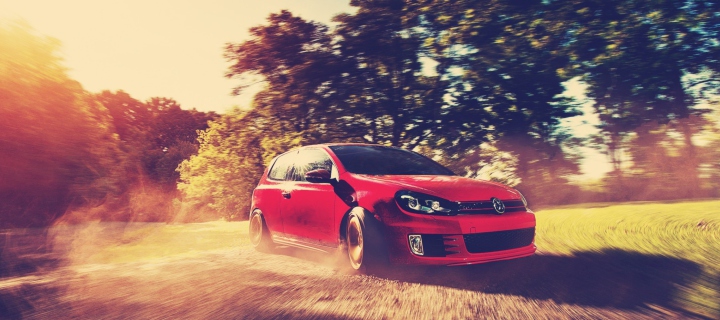 Screenshot №1 pro téma Red Golf Gti Drift 720x320