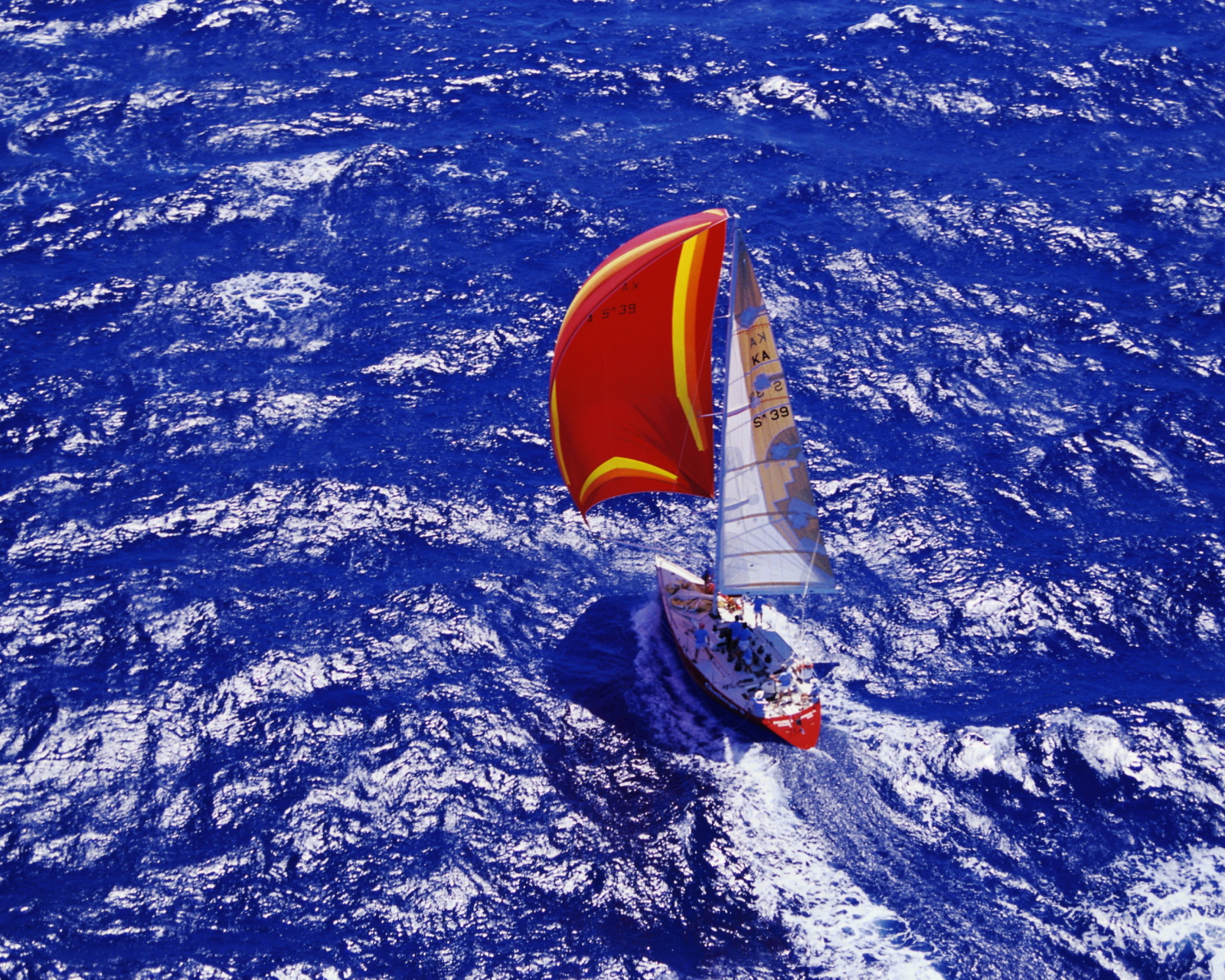 Screenshot №1 pro téma Yacht In Big Blue Sea 1600x1280