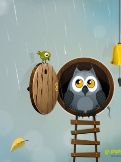 Screenshot №1 pro téma Autumn Owl 240x320