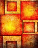Das Orange squares patterns Wallpaper 128x160