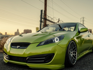 Screenshot №1 pro téma Stanced Hyundai Genesis Coupe 320x240