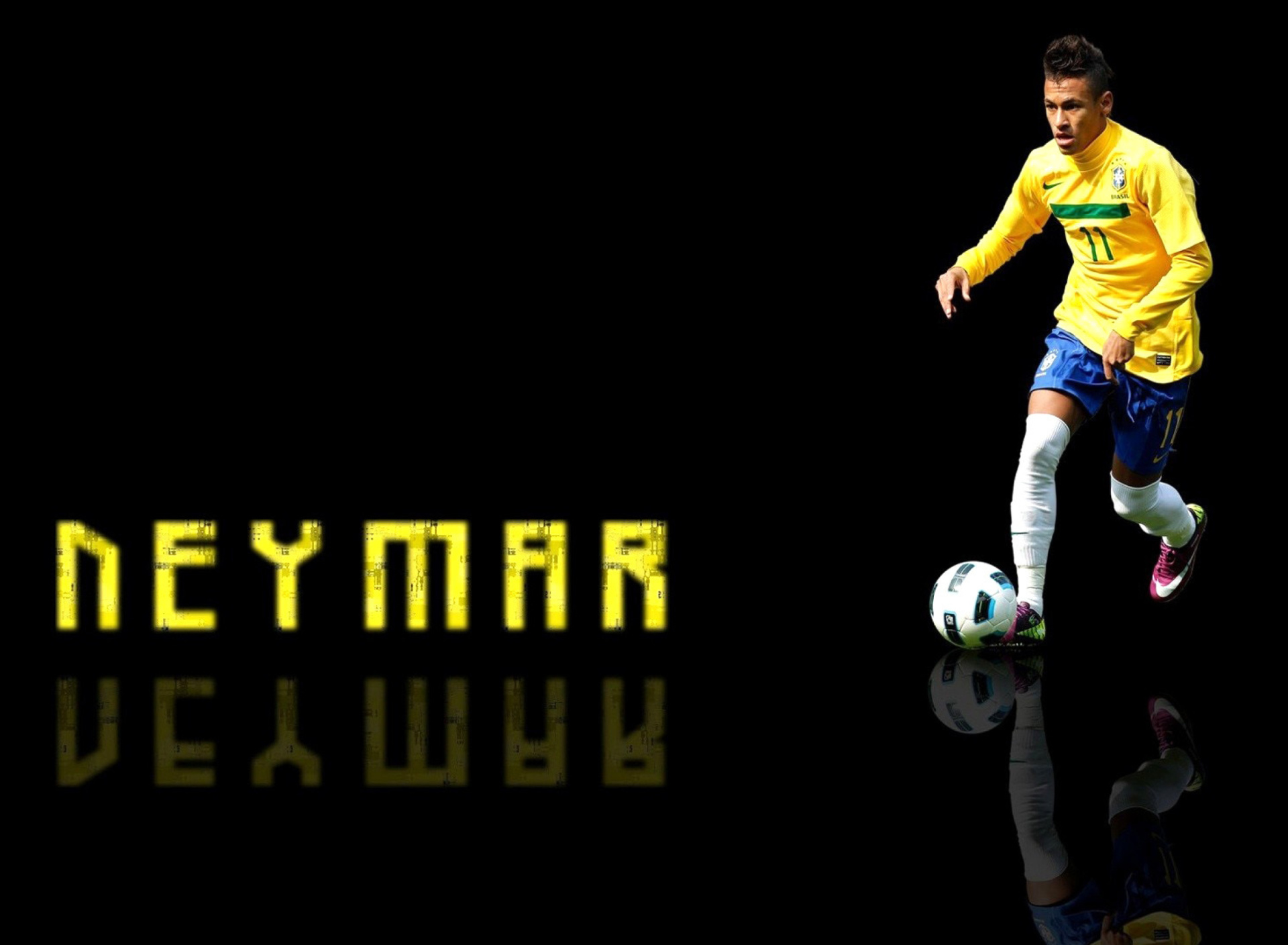 Das Neymar Brazilian Professional Footballer Wallpaper 1920x1408