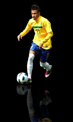 Das Neymar Brazilian Professional Footballer Wallpaper 240x400