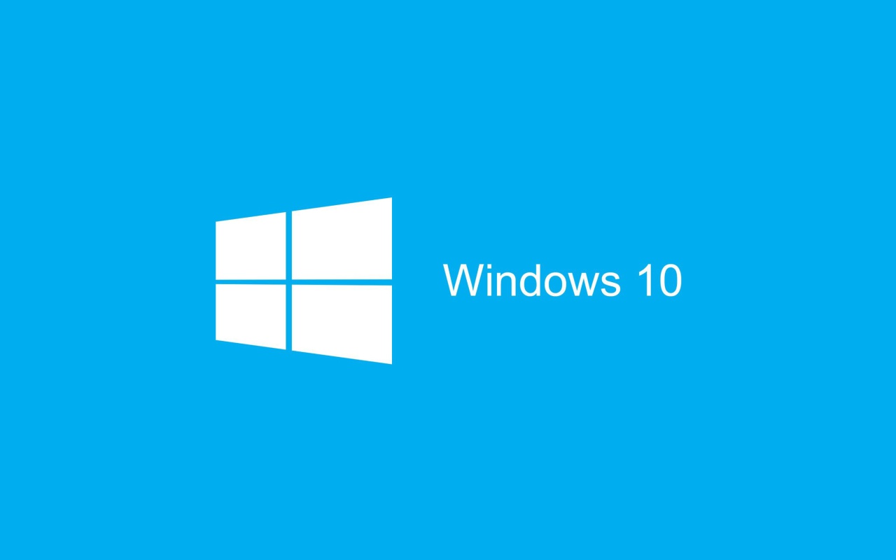 Обои Blue Windows 10 HD 1280x800