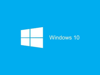 Обои Blue Windows 10 HD 320x240