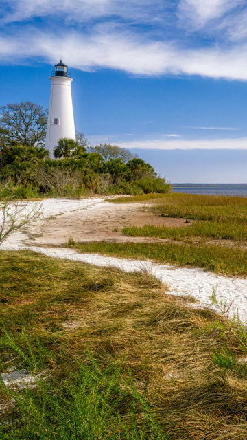 Das Lighthouse in Lithuania Wallpaper 360x640