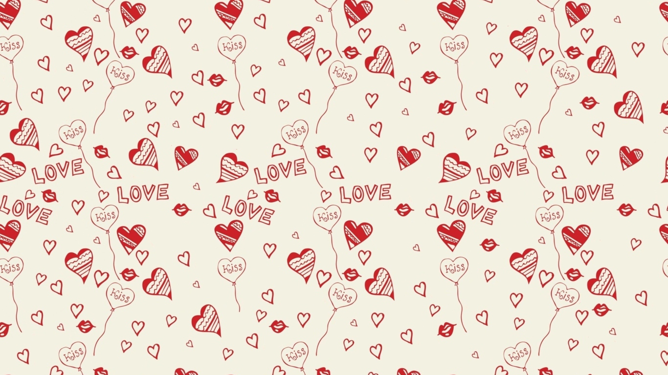 Fondo de pantalla Love And Kiss 1366x768