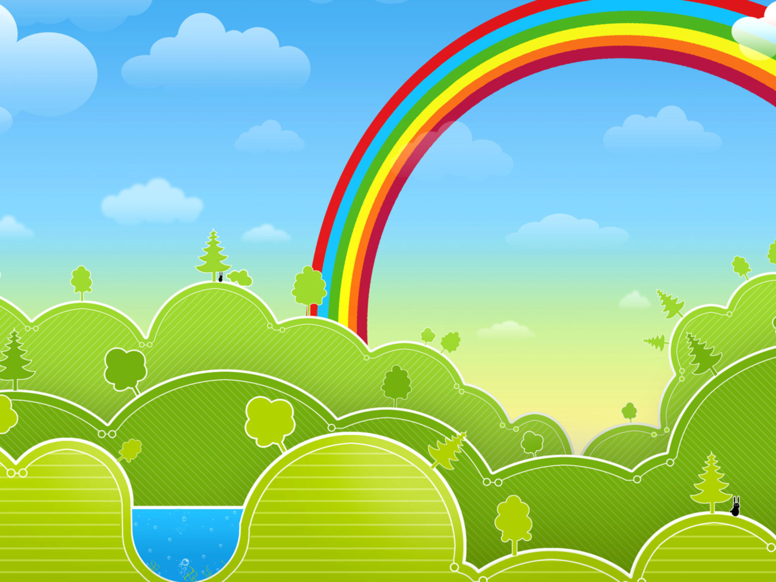 Screenshot №1 pro téma Rainbow And Woods 1600x1200