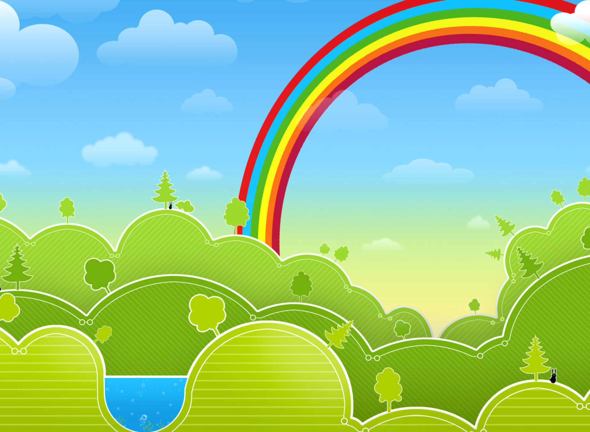 Rainbow And Woods screenshot #1 1920x1408