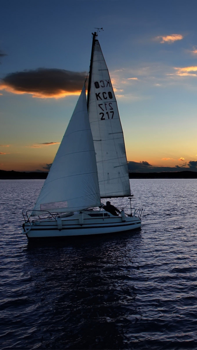 Sailboat At Sunset screenshot #1 640x1136