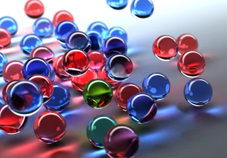 3D Color Bubbles - Obrázkek zdarma pro 1366x768