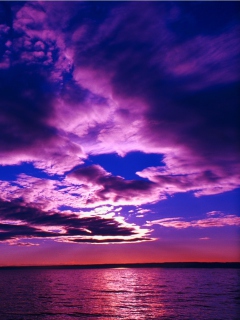Обои Purple Sunset 240x320