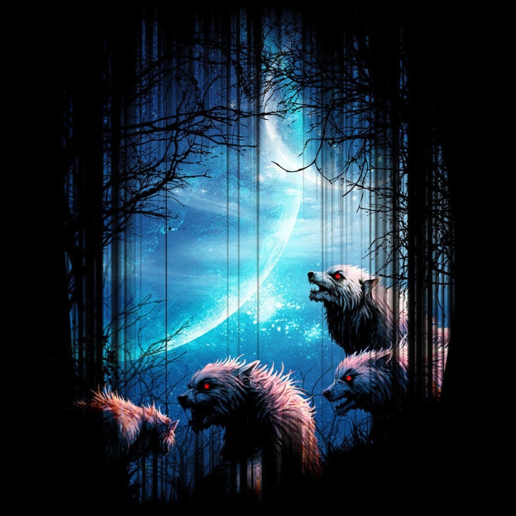Wolverines At Night wallpaper 1024x1024
