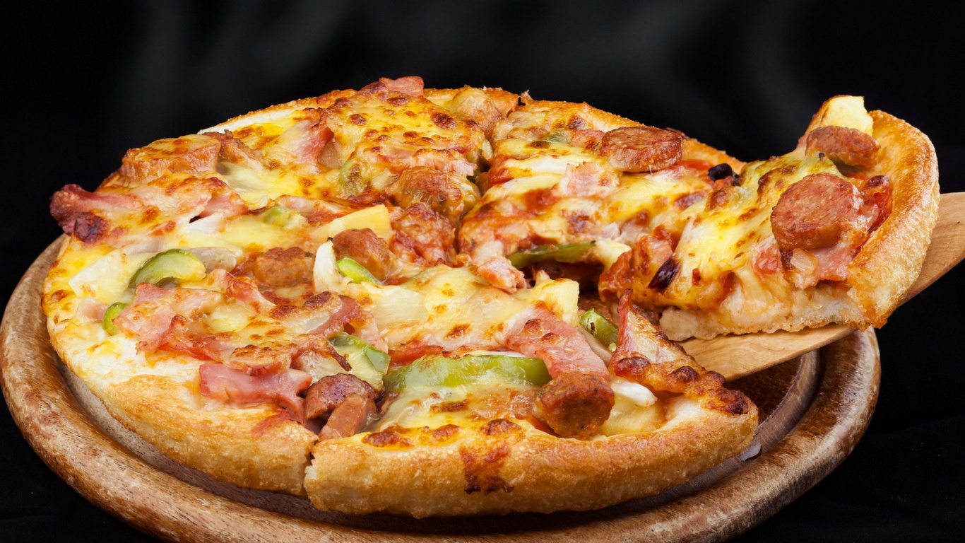 Pizza from Pizza Hut wallpaper 1366x768