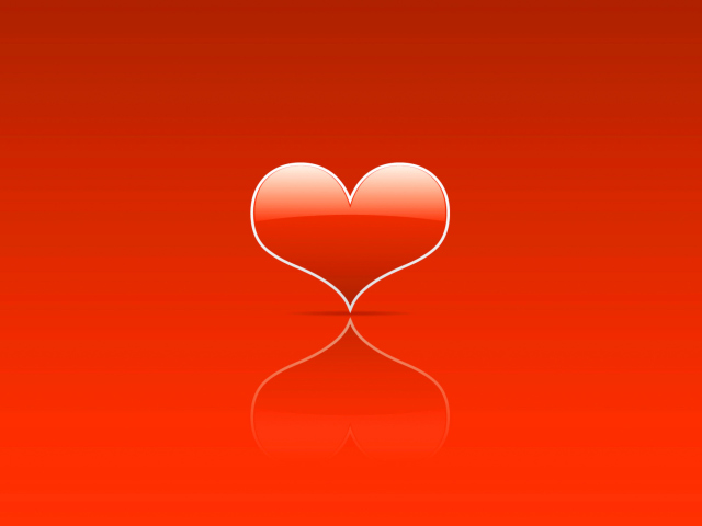 Das Red Heart Wallpaper 640x480