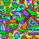 Crazy Neon Heads screenshot #1 128x128
