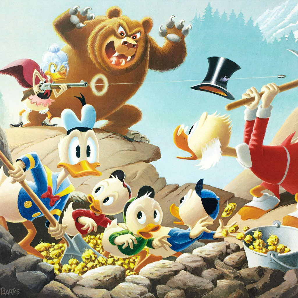Das DuckTales, Scrooge McDuck, Huey, Dewey, and Louie Wallpaper 1024x1024