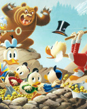Das DuckTales, Scrooge McDuck, Huey, Dewey, and Louie Wallpaper 128x160