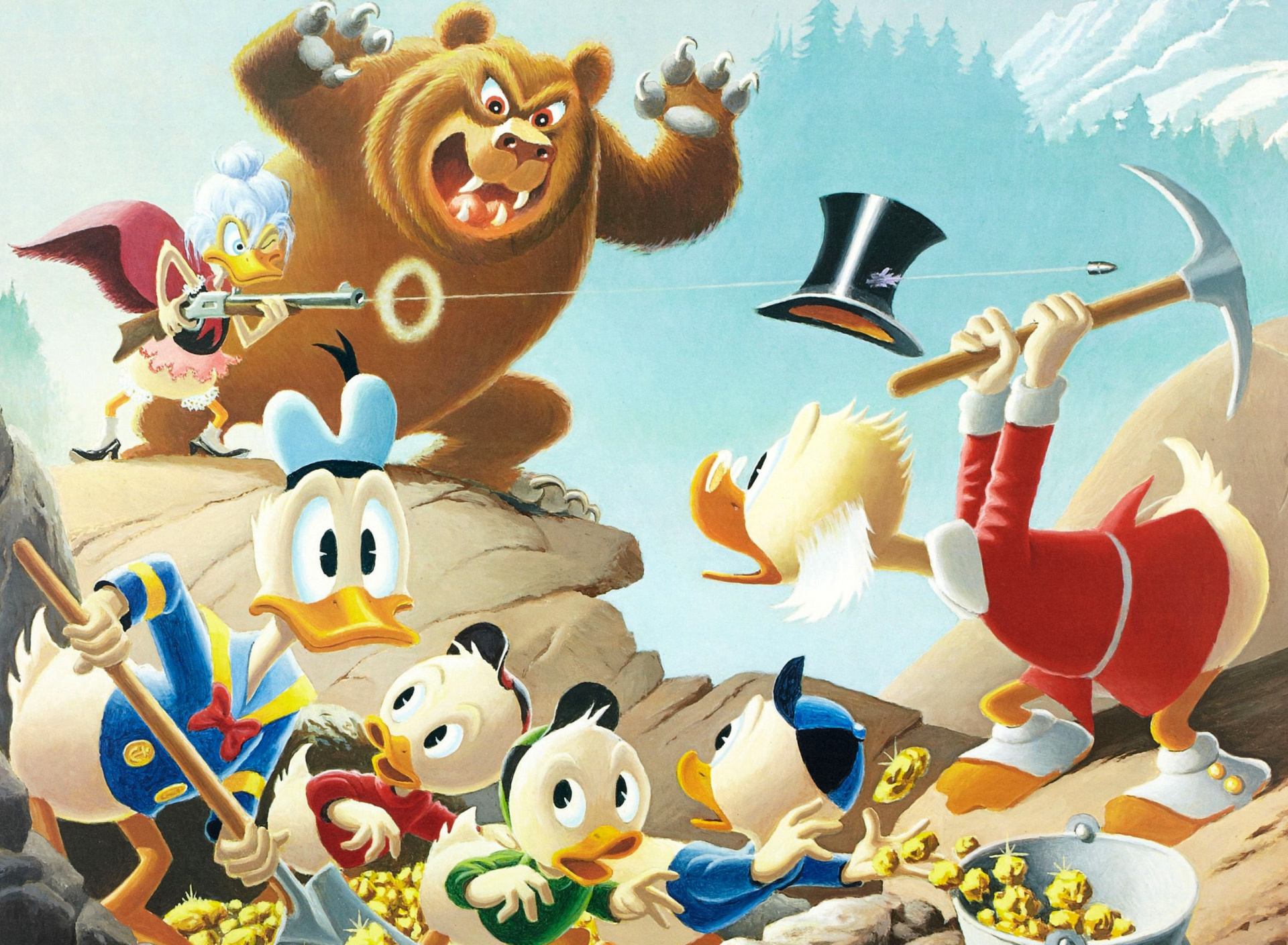 Screenshot №1 pro téma DuckTales, Scrooge McDuck, Huey, Dewey, and Louie 1920x1408