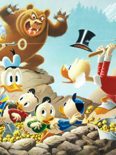 Fondo de pantalla DuckTales, Scrooge McDuck, Huey, Dewey, and Louie 240x320