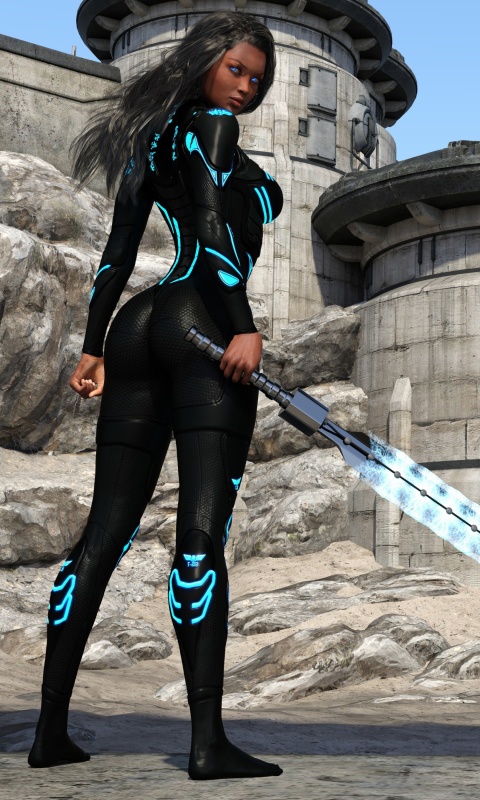 Kendra Warrior with sword screenshot #1 480x800