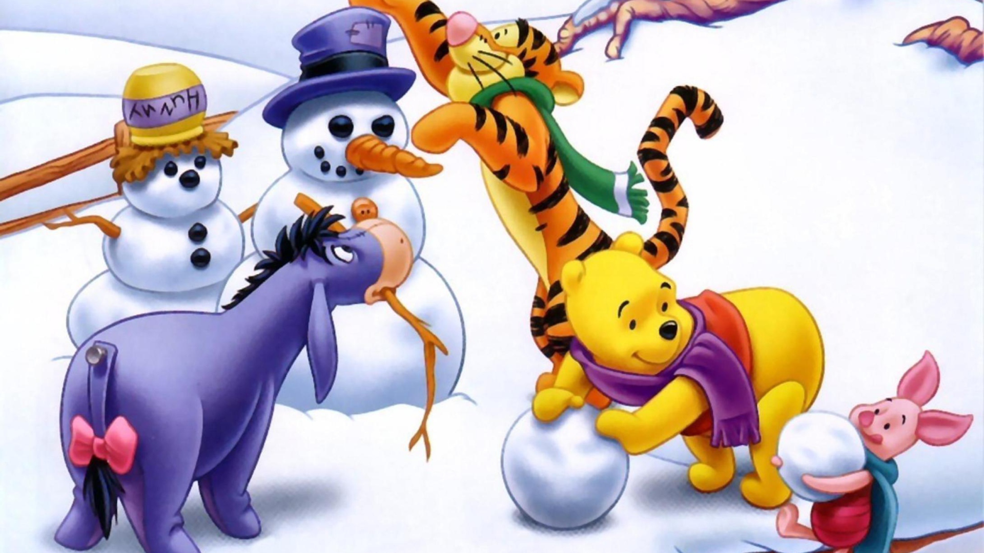 Das Winnie The Pooh Winter Wallpaper 1920x1080