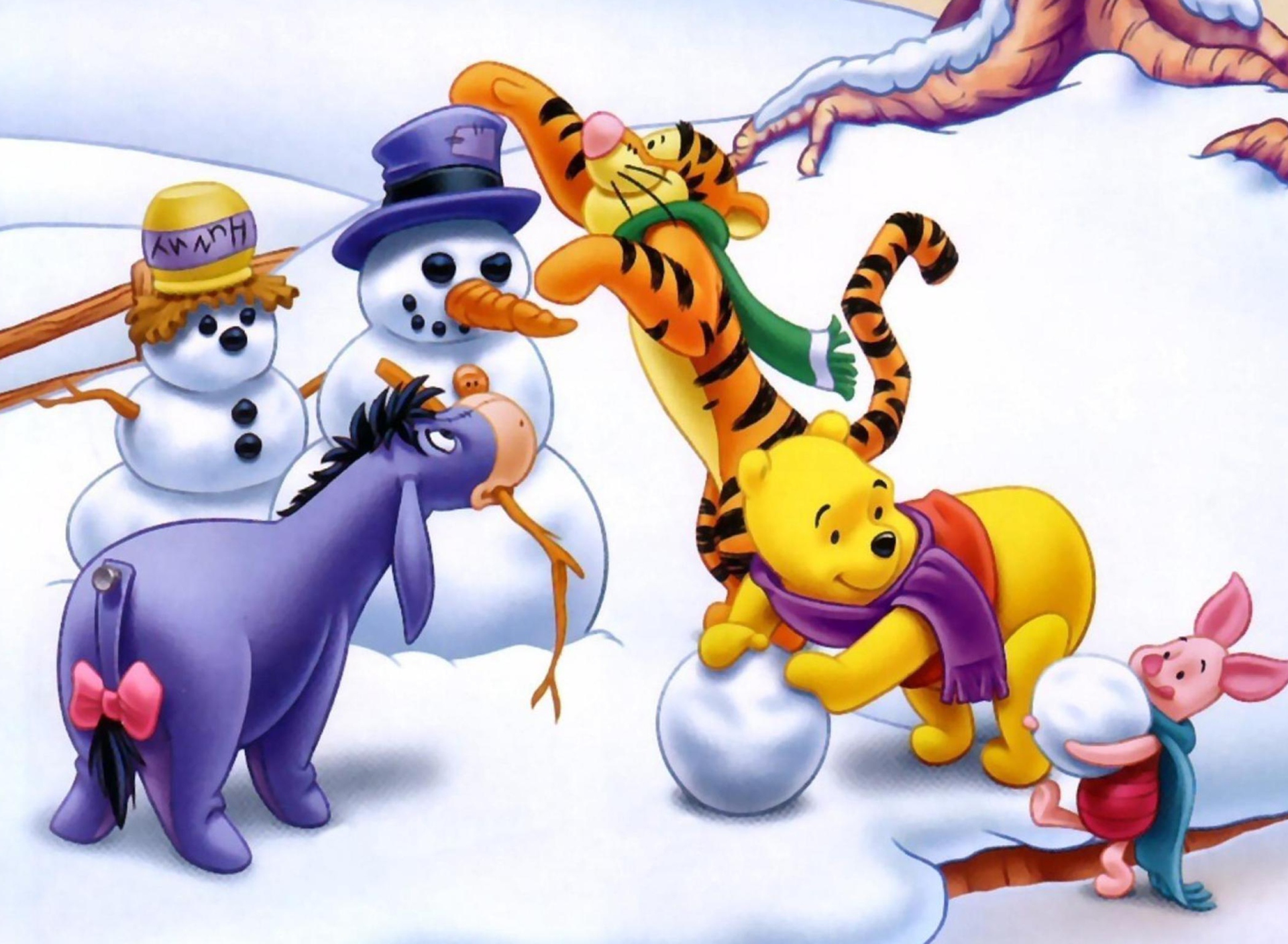 Fondo de pantalla Winnie The Pooh Winter 1920x1408