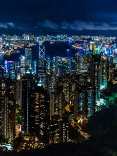 Обои Victoria Peak Hong Kong 240x320