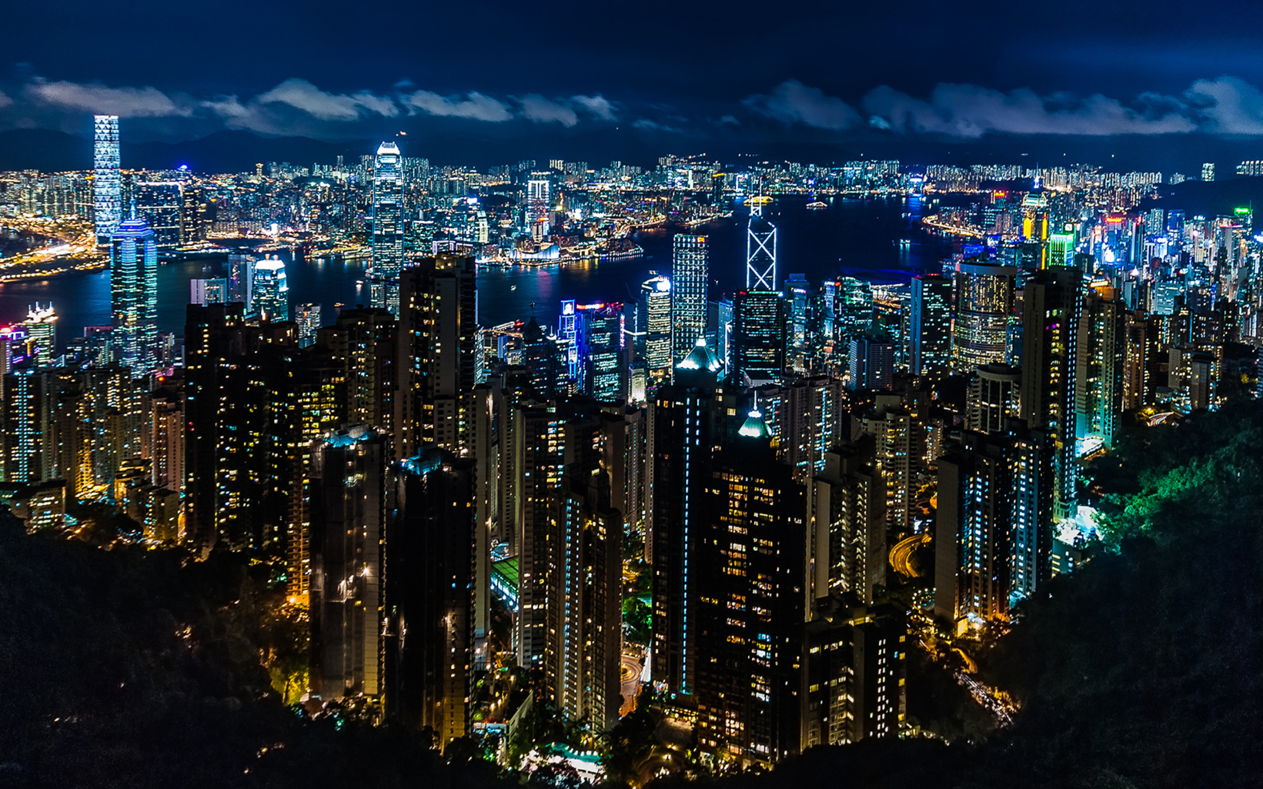 Fondo de pantalla Victoria Peak Hong Kong 2560x1600