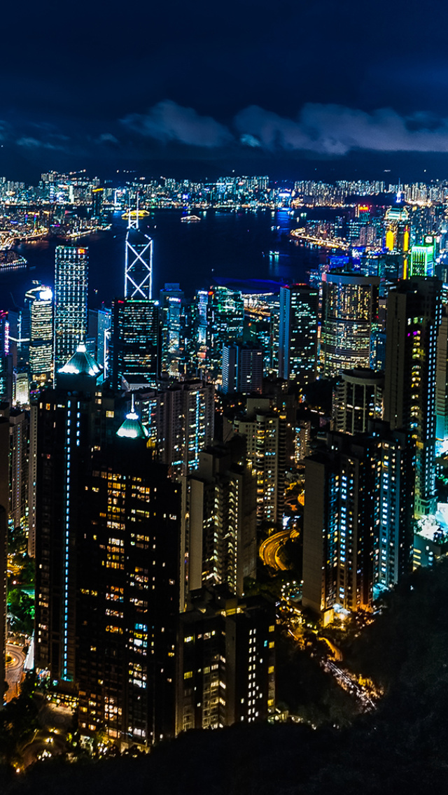 Sfondi Victoria Peak Hong Kong 640x1136