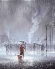 Couple Under Umbrella Painting screenshot #1 176x220