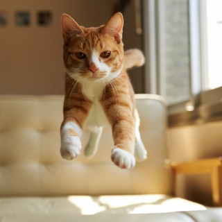 Cat Jump - Obrázkek zdarma pro 128x128