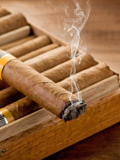 Screenshot №1 pro téma Cuban Cigar Cohiba 240x320