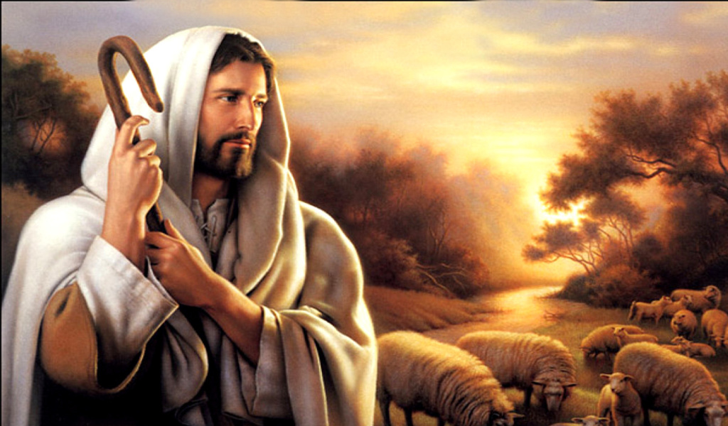 Das Jesus Good Shepherd Wallpaper 1024x600