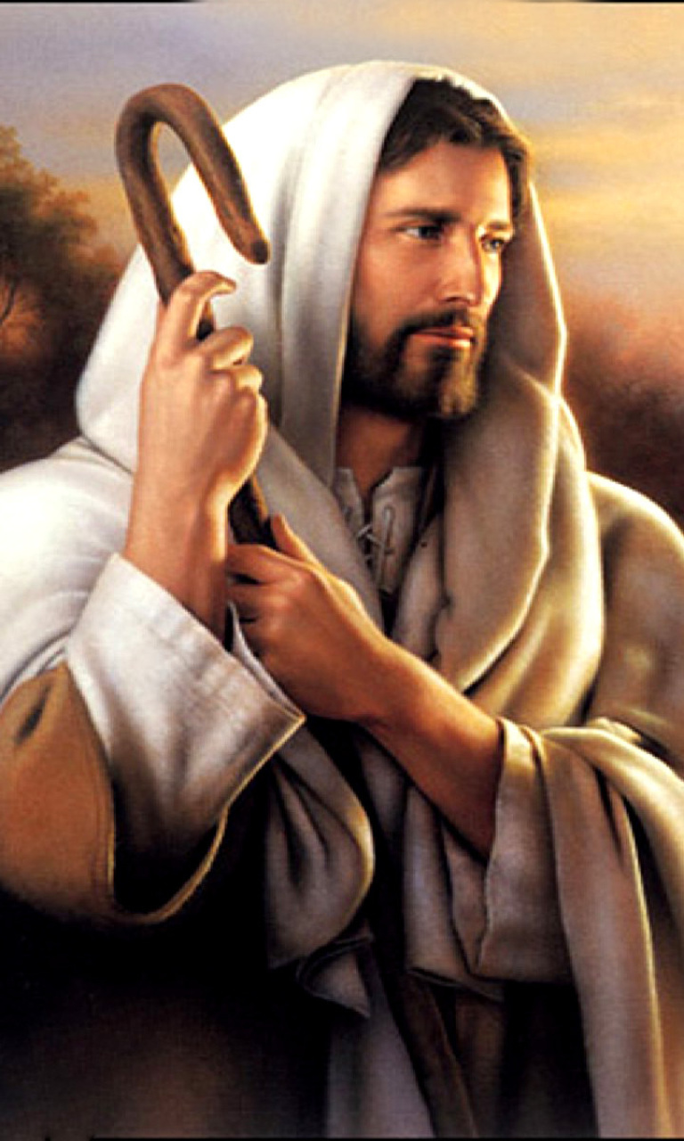 Jesus Good Shepherd wallpaper 768x1280