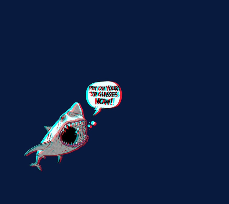 3D Shark wallpaper 960x854
