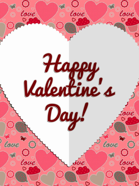 Screenshot №1 pro téma Happy Valentine Day Greeting 480x640