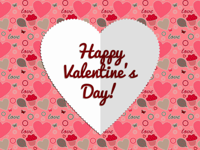 Fondo de pantalla Happy Valentine Day Greeting 640x480