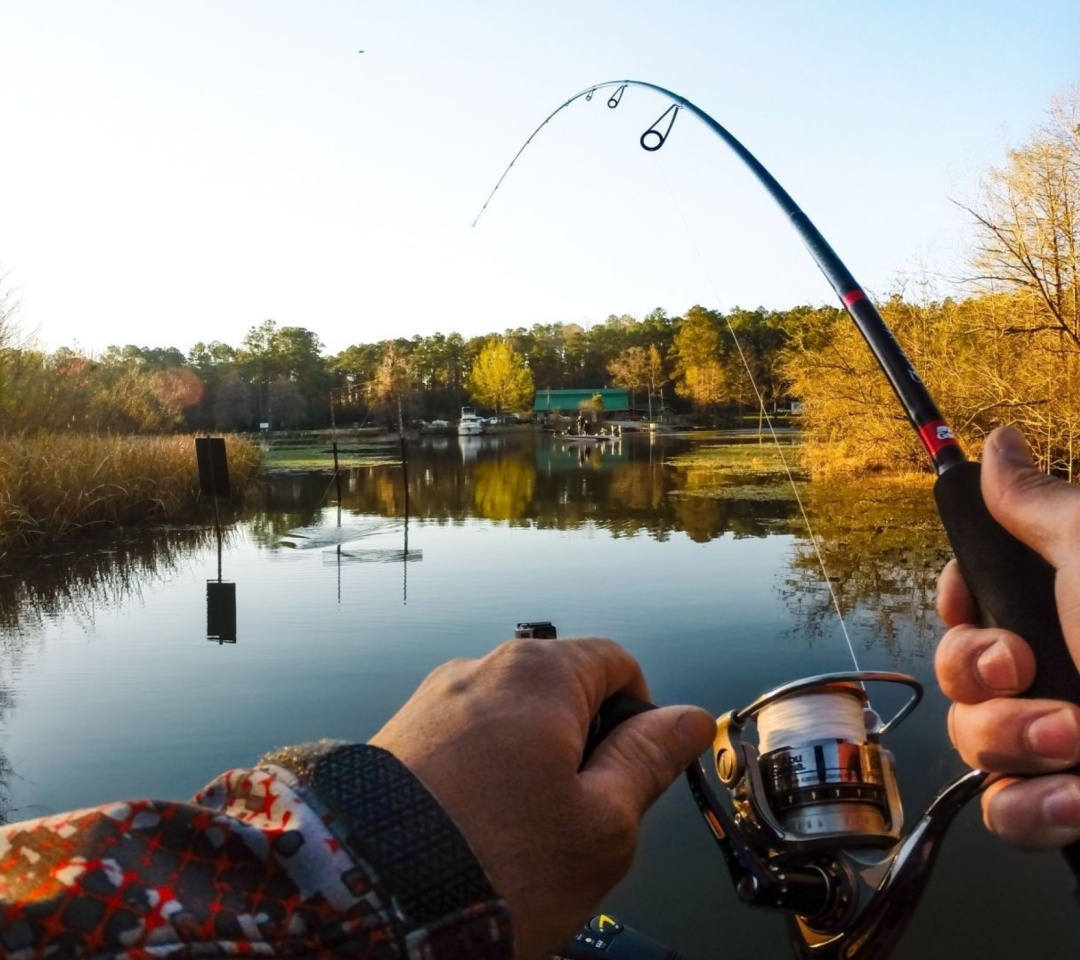 Fishing in autumn wallpaper 1080x960