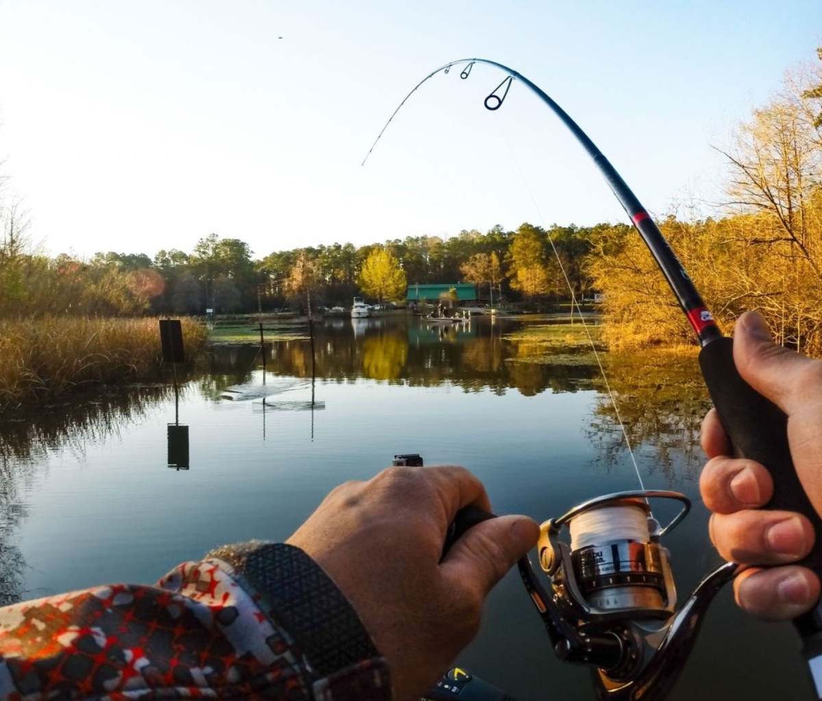 Fishing in autumn wallpaper 1200x1024